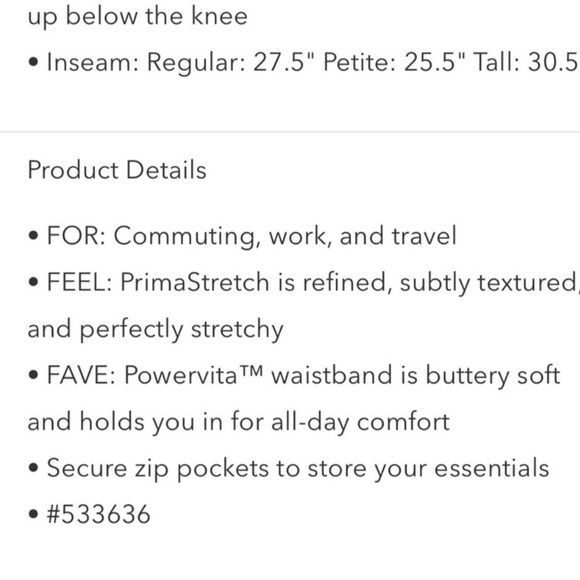 NWT-Athleta Black Endless Pant, Size 4/P, 4, 2/T, 10, 8 - Picture 7 of 10